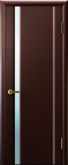 Межкомнатная шпонированная дверь Luxor Legend Синай 1 (стекло белое) Венге остекленная — фото 1